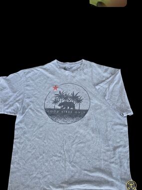 Good Vibes Only Gray Graphic Tee Xxl